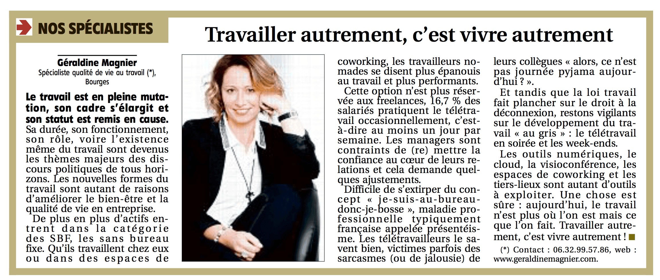 Chronique d’avril : les nouveaux modes de travail