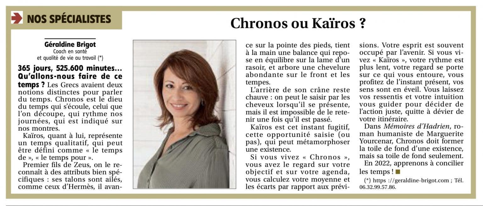Chronos ou Kaïros ?