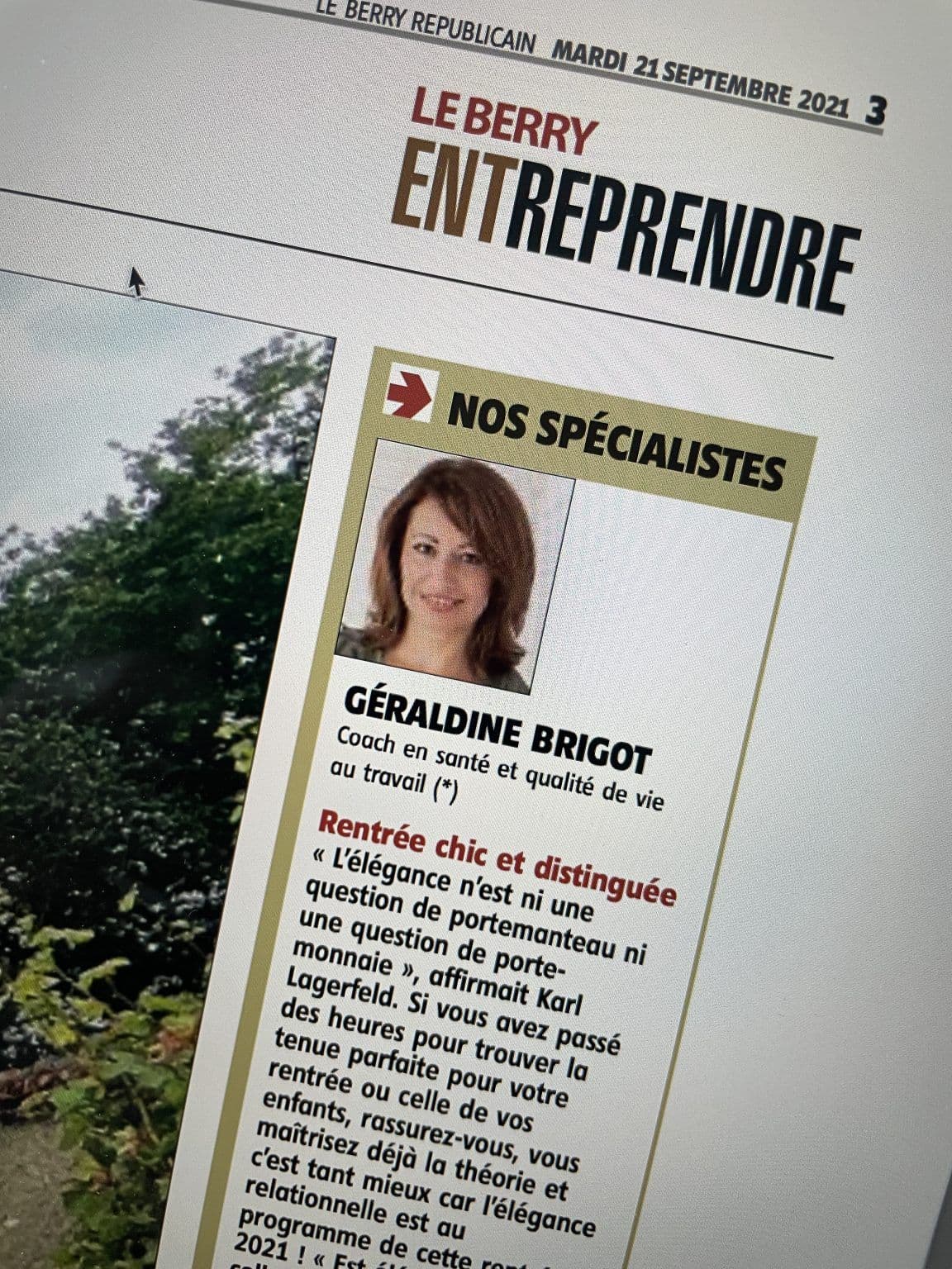 Une rentrée chic et distinguée