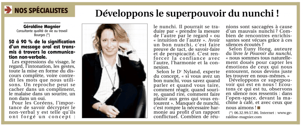 Le superpouvoir du Nunchi !